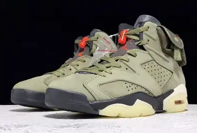 CN1084-200 MEDIUM TRAVIS SCOTT 6 JORDAN AIR - OLIVE 0703